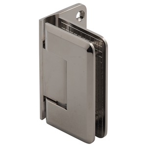 Polished Nickel Wall Mount with Offset Back Plate Adjustable Premier Series Hinge