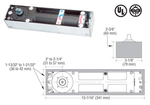 Dormakaba® Model BTS80 Size 3 (EN6) Floor Mounted Door Closer Body in Cement Case