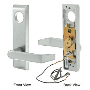 CRL Jackson® Electric Outside Lever Trim with Flat Style Lever Satin Aluminum Finish 24 Volt DC