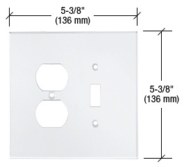 CRL Clear Duplex Toggle Combo Acrylic Mirror Plate