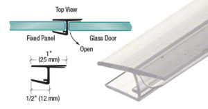 CRL 'H' Jamb Seal with Cushion Fin for 180 Degree Application