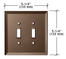 CRL Bronze Double Toggle Glass Mirror Plate