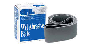 CRL 4" x 84" 220X Grit Wet Abrasive Belts for Upright Belt Sanders - 5/Bx