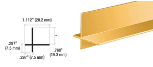 CRL Brite Gold Anodized Aluminum Cross Corner Extrusion