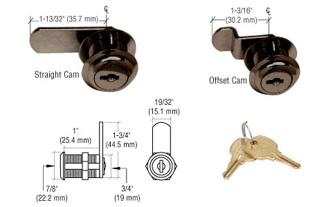 CRL Bronze Cam Lock - Randomly Keyed