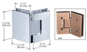 CRL Polished Chrome Vienna 045 Series 135 Degree Glass-to-Glass Hinge