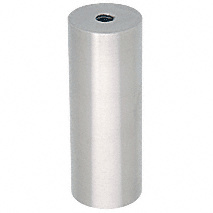 CRL 316 Brushed Stainless Clad Aluminum Standoff Base 1-1/2" Diameter by 6" Long