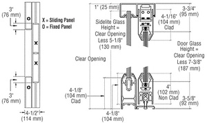 CRL Polished Stainless Steel SSR Bottom Rolling Sliding Door System OXXO