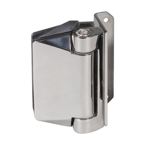 CRL Polished Stainless Square Post Mount Polaris 125 Series Soft Close Gate Hinge