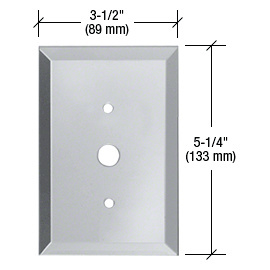 CRL Clear Dimmer Switch 1/2" Hole Glass Mirror Plate