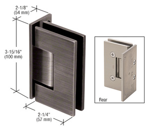 CRL Antique Brushed Nickel Vienna 044 Series Wall Mount Offset Back Plate Hinge