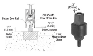 CRL 1/2" Collar Height "Mab" Type Spindle