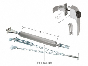 CRL Aluminum Storm and Screen Door Kit for Outswinging Screen or Storm Doors
