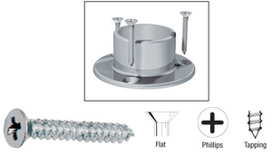 CRL Brushed Stainless 10 x 1-1/2" Flat Head Phillips Screws