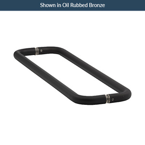 Brushed Pewter 18" Back to Back Tubular Towel Bars without Washers