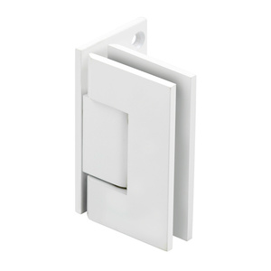 CRL All White Vienna 044 Series Wall Mount Offset Back Plate Hinge