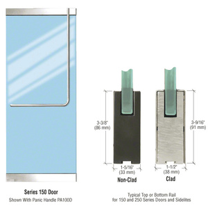 CRL-Blumcraft® Polished Stainless 150 Series Entrance Door - 1/2" Glass