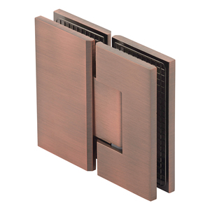 Polished Copper 180° Glass-to-Glass Adjustable Maxum Series Hinge