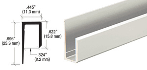 CRL Satin Anodized Canadian Style 1/4" Deep Nose "J" Channel