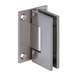 CRL Brushed Nickel Junior Geneva 037 Series Wall Mount Full Back Plate Hinge