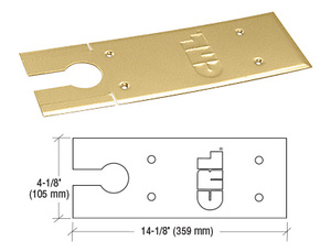 CRL Polished Brass Cover Plates for 8500 Series Floor Mounted Closer