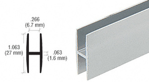 CRL Satin Anodized 1/8 H-Channel