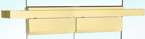 CRL Satin Brass Double Floating Header for Overhead Concealed Door Closers - Custom Length