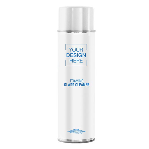 CRL PR0360 19oz Private Label Foaming Glass Cleaner White Cap - 50 cases