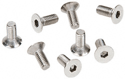 CRL Chrome 6 mm x 15 mm Cover Plate Flat Allen Head Screws