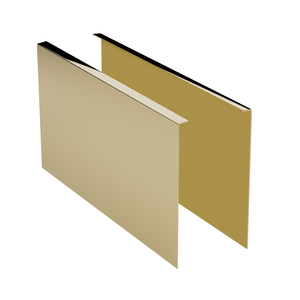 CRL Turboflex Polished Brass 120" Cladding for Top Mount Base Shoe