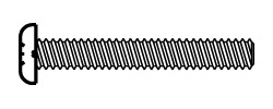 CRL-U.S. Aluminum Black 1/4-20 x 1-3/4" Phillips Machine Screw