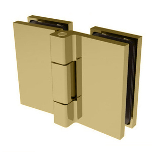 CRL Satin Brass Como Series 180°Glass-to-Glass hinge