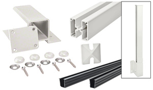 CRL Sky White 1100 Series Center Fascia Mount Post Kit