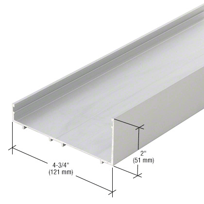 CRL-U.S. Aluminum Head and Sill Channel - 24'-2", Clear Anodized Class ...