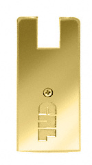 CRL Polished Brass End Cap for 4" Square Wedge-Lock® Door Rail