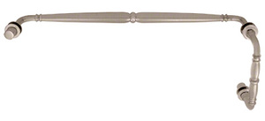 CRL Brushed Nickel Victorian Style Combination 6" Pull Handle 18" Towel Bar