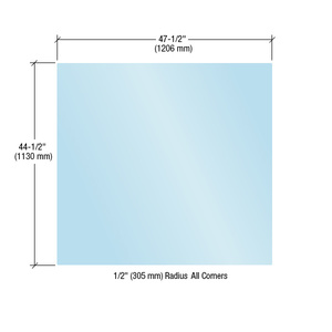 CRL Acrylic Protective Barrier Panel 47-1/2 x 44-1/2"