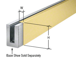 Brown Wood 01110030SB1, 72 Inch Length x 1/2 Inch Width Aluminum L-Channel,  Satin Brass