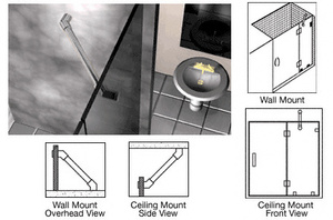 CRL Brushed Nickel 39" Thru-Glass To Wall/Ceiling Mounted Support Bar