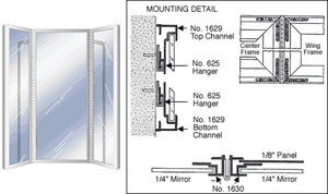 CRL Satin Anodized Custom Size Triple Mirror Frame