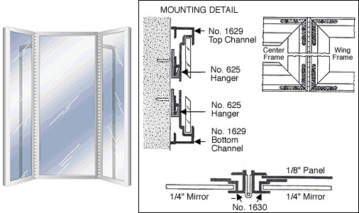 CRL Satin Anodized Custom Size Triple Mirror Frame