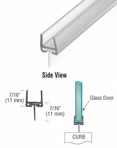 CRL Polycarbonate Bottom Rail With Wipe for 3/8" Glass