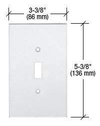 CRL Clear Single Toggle Switch Acrylic Mirror Plate