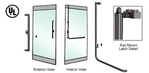 CRL-Blumcraft® Oil Rubbed Bronze Left Hand Reverse Rail Mount Keyed Access "X" Exterior, Top Securing Panic Handle