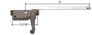 CRL 9" Arm Left Hand Bronze Casement Operator for Wood Windows