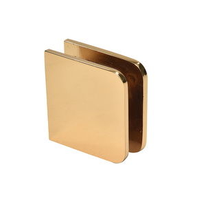 CRL Gold Plated Traditional Style Fixed Panel U-Clamp