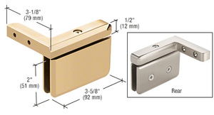 CRL Unlacquered Brass Prima 05 Series Left Hand Offset Mount Hinge