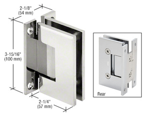 CRL Polished Chrome Vienna 037 Series Wall Mount 'H' Back Plate Hinge