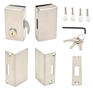 CRL Left Hand Sliding Glass Lock Brushed Stainless