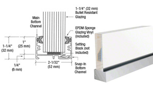 CRL Satin Anodized Two-Piece Snap Together Sash